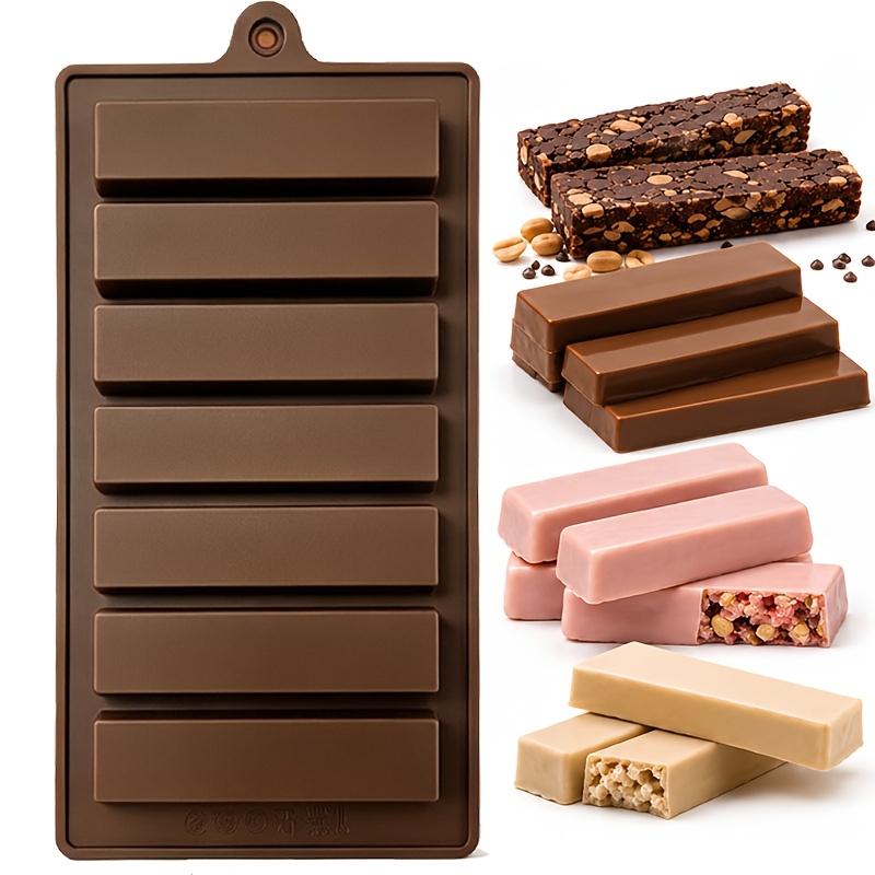 Protein Bar - 7-Cavity Silicone Chocolate Mold, Food Grade