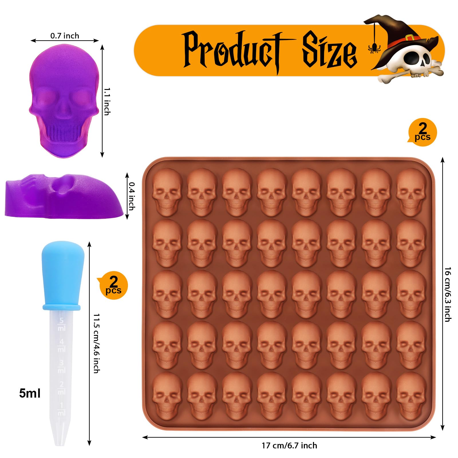 1-2 Pack Mini Skull Gummie Cho - Gummy Candy recension och pris